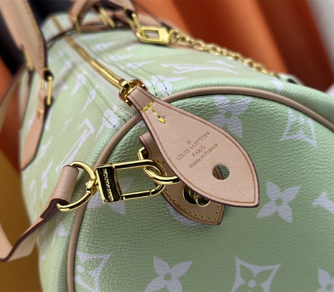 Louis Vuitton Speedy P9 Bandouliere 50 Bag In Light Green - Image 9