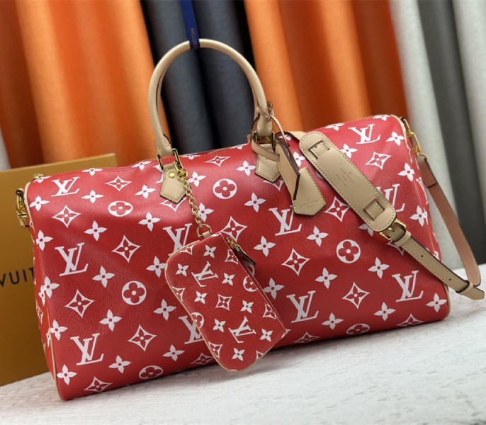 Louis Vuitton Speedy P9 Bandouliere 50 Bag In Red