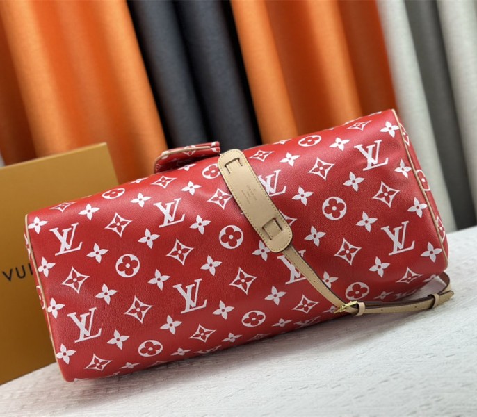 Louis Vuitton Speedy P9 Bandouliere 50 Bag In Red - Image 4