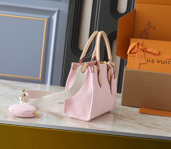 Monogram Denim OnTheGo PM In Washed Pink - Image 2