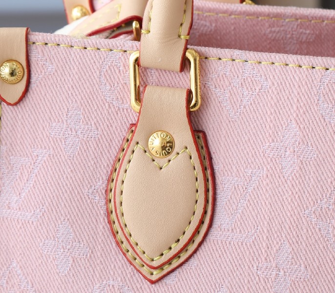 Monogram Denim OnTheGo PM In Washed Pink - Image 8