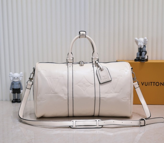 Monogram Empreinte Keepall Bandouliere 45 In Cream