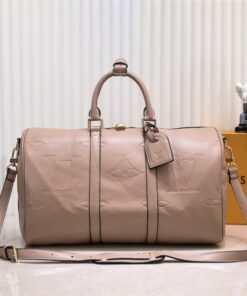 Monogram Empreinte Keepall Bandouliere 45 In Tourterelle Gray