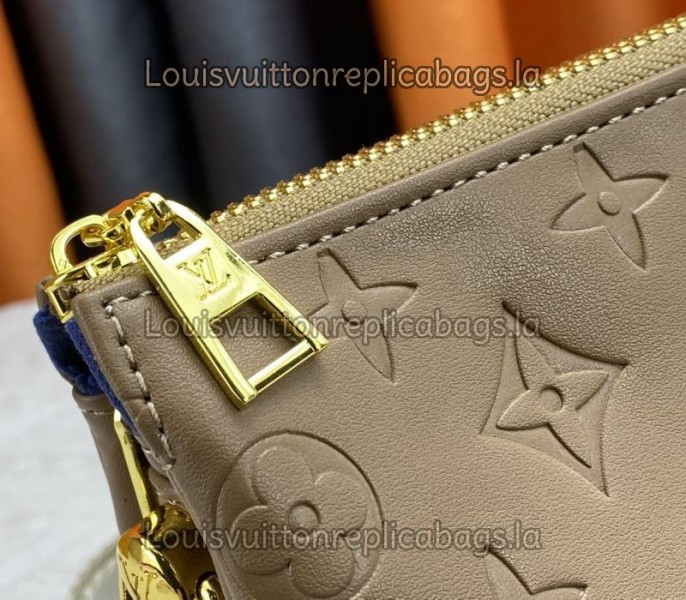 Louis Vuitton Coussin PM Bag In Taupe With Jacquard Strap - Image 7