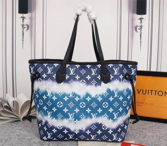 Louis Vuitton Seasonal Escale Neverfull MM Tote In Blue - Image 4