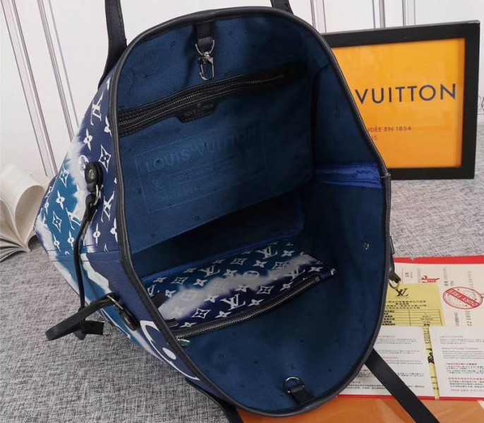 Louis Vuitton Seasonal Escale Neverfull MM Tote In Blue - Image 6