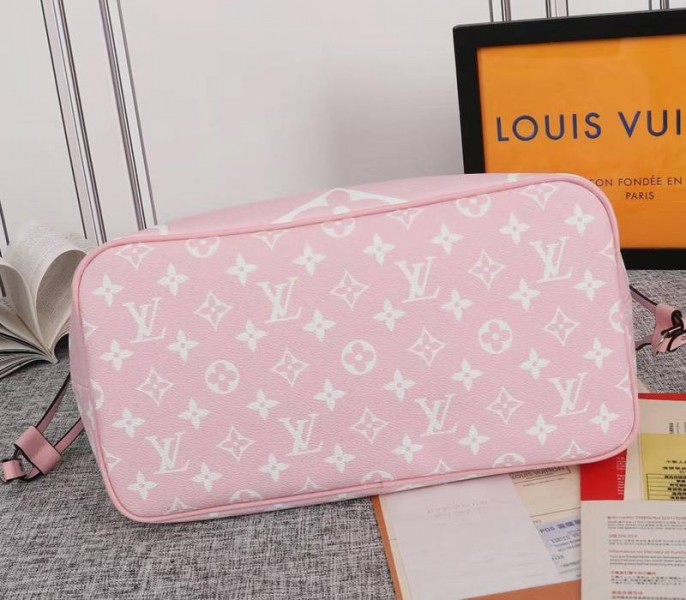 Louis Vuitton Seasonal Escale Neverfull MM Tote In Pastel Pink - Image 5