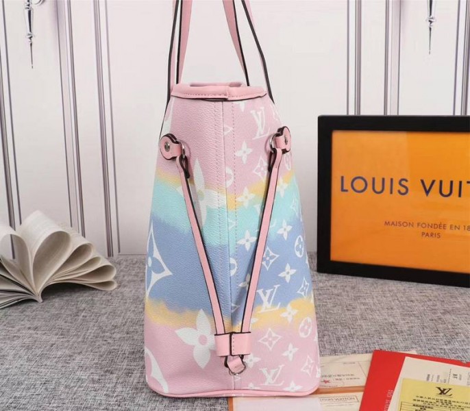 Louis Vuitton Seasonal Escale Neverfull MM Tote In Pastel Pink - Image 6