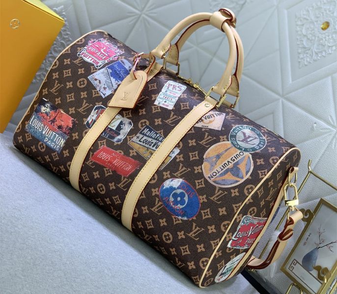 Louis Vuitton Flight Mode Monogram Canvas Keepall Bandouliere 45 Travel Bag - Image 2