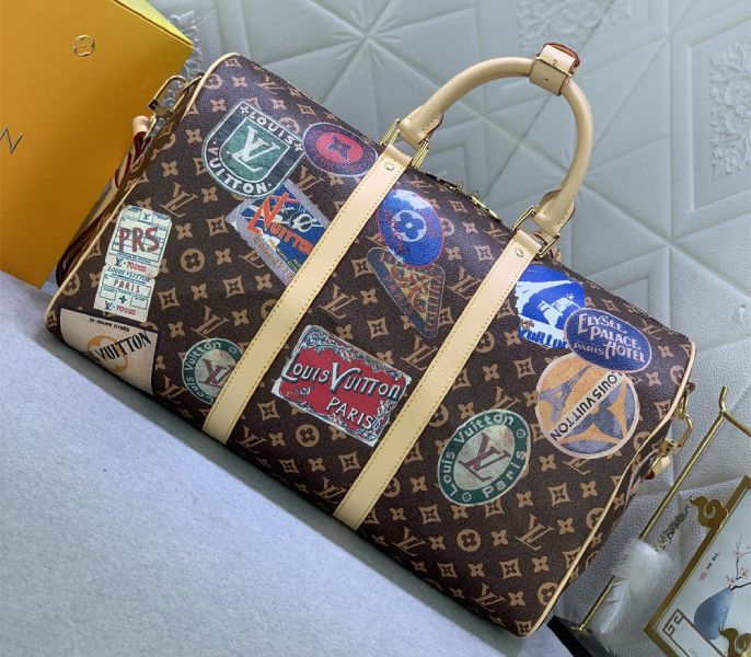 Louis Vuitton Flight Mode Monogram Canvas Keepall Bandouliere 45 Travel Bag - Image 3