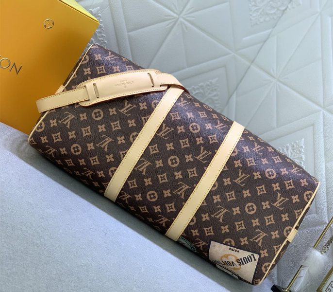 Louis Vuitton Flight Mode Monogram Canvas Keepall Bandouliere 45 Travel Bag - Image 4