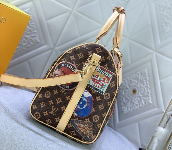 Louis Vuitton Flight Mode Monogram Canvas Keepall Bandouliere 45 Travel Bag - Image 5