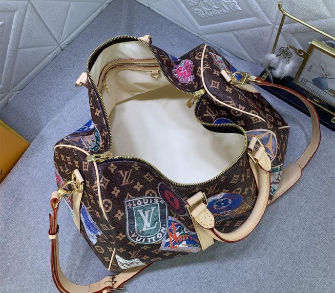 Louis Vuitton Flight Mode Monogram Canvas Keepall Bandouliere 45 Travel Bag - Image 8