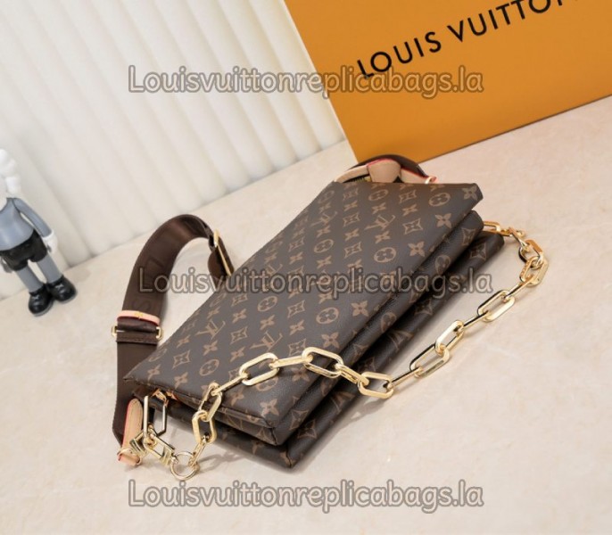 Louis Vuitton Monogram Canvas Coussin MM Bag With Jacquard Strap - Image 4