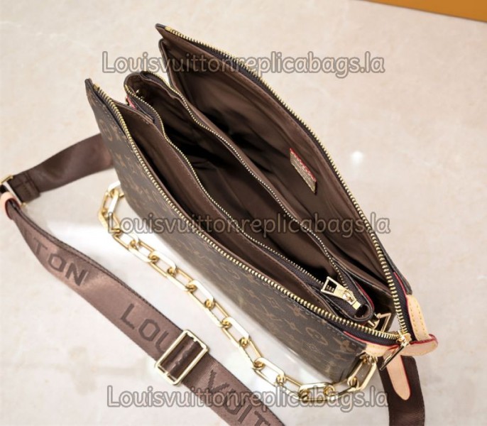 Louis Vuitton Monogram Canvas Coussin MM Bag With Jacquard Strap - Image 5