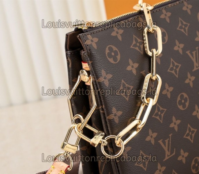 Louis Vuitton Monogram Canvas Coussin MM Bag With Jacquard Strap - Image 6
