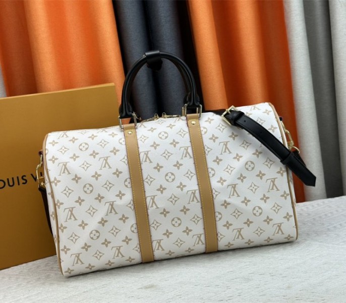Louis Vuitton Monogram Dune Keepall Bandouliere 45 Travel Bag - Image 3