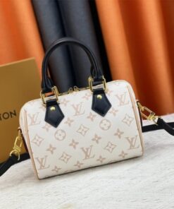 Louis Vuitton Monogram Dune Canvas Speedy 20 Handbag With Strap