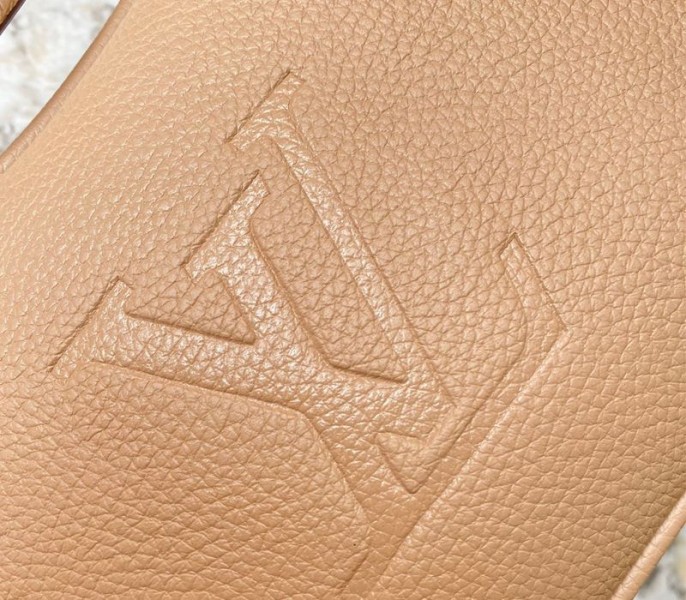 Louis Vuitton Monogram Empreinte Leather Bagatelle Mini Hobo In Beige - Image 7