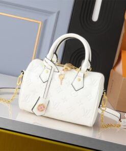 Louis Vuitton Other Leathers Speedy Bandouliere 20 Handbag In Quartz White