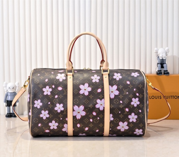 X TM Monogram Canvas Keepall 45 With Cherry Blossom - Image 3