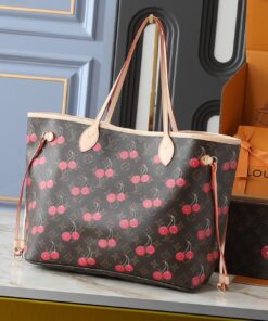 LV X TM Monogram Cherry Canvas Neverfull MM
